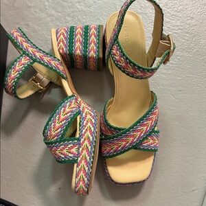 Marc Fisher Gemmie Espadrille Sandal – Medium Green | Size 9.5